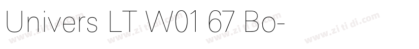 Univers LT W01 67 Bo字体转换
